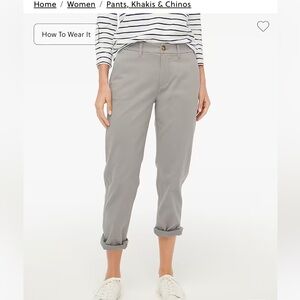 Jcrew girlfriend chino pant